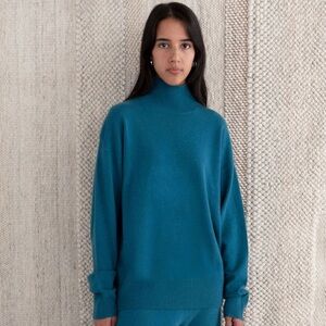 Oak + Fort Black Label 100% Cashmere Turtleneck Sweater